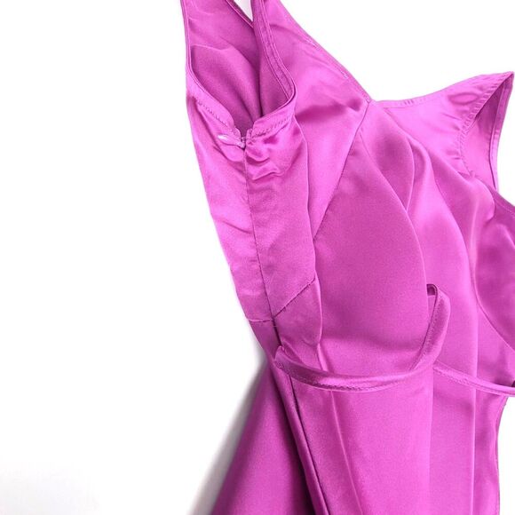 PRINCESS POLLY Nellie 90s Mini Slip Dress Purple Satin Y2k Glam Clean Girl 0 - Picture 6 of 10